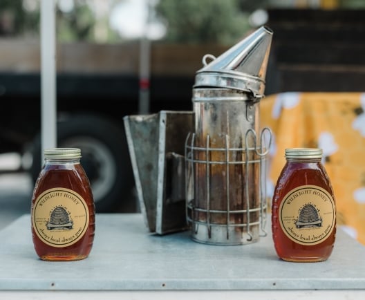 honey on a table