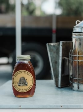 honey on a table