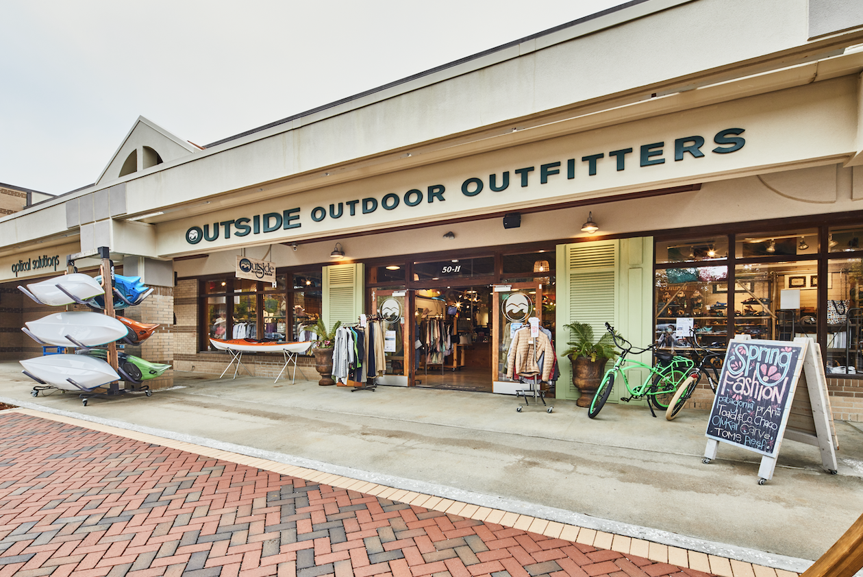 Gear up for adventure at Outside Hilton Head's retail location in The Plaza at Shelter Cove